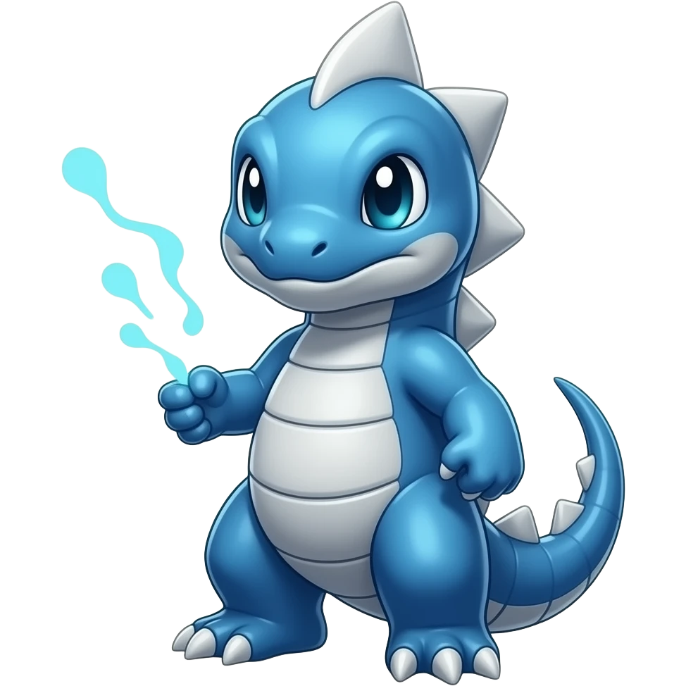 blue Cool Edgy Shiny Greymon-Reptile full body emoji