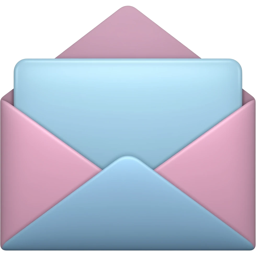 blue and pink invitation emoji