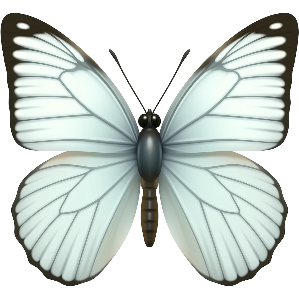 Borboleta branca emoji
