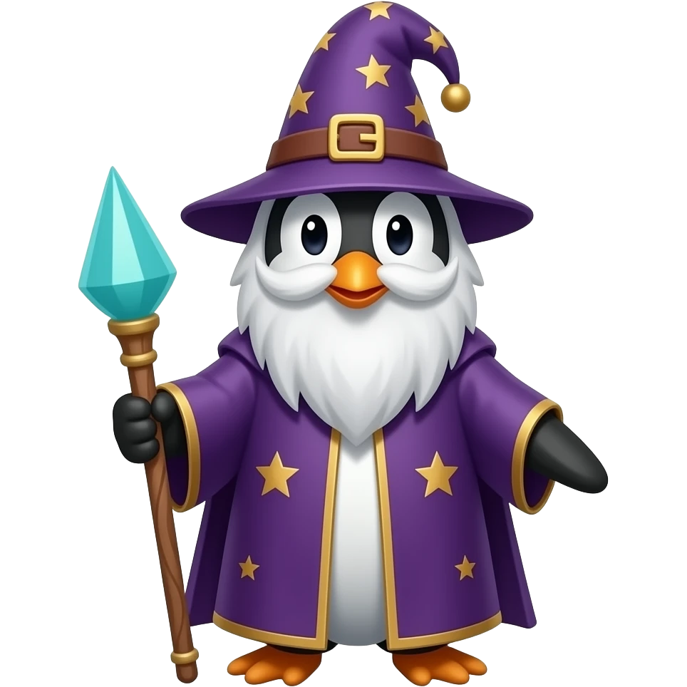 Penguin Wizard emoji