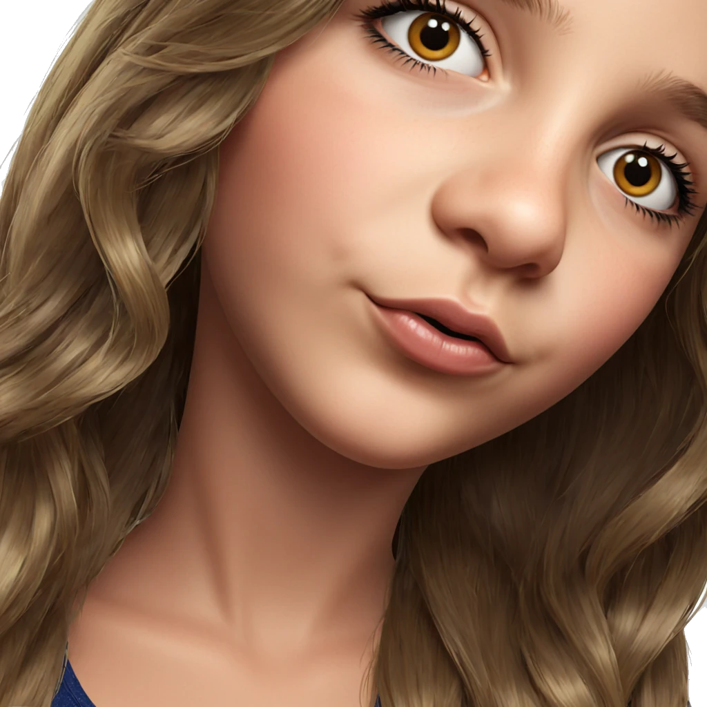 realistic portrait of girl emoji