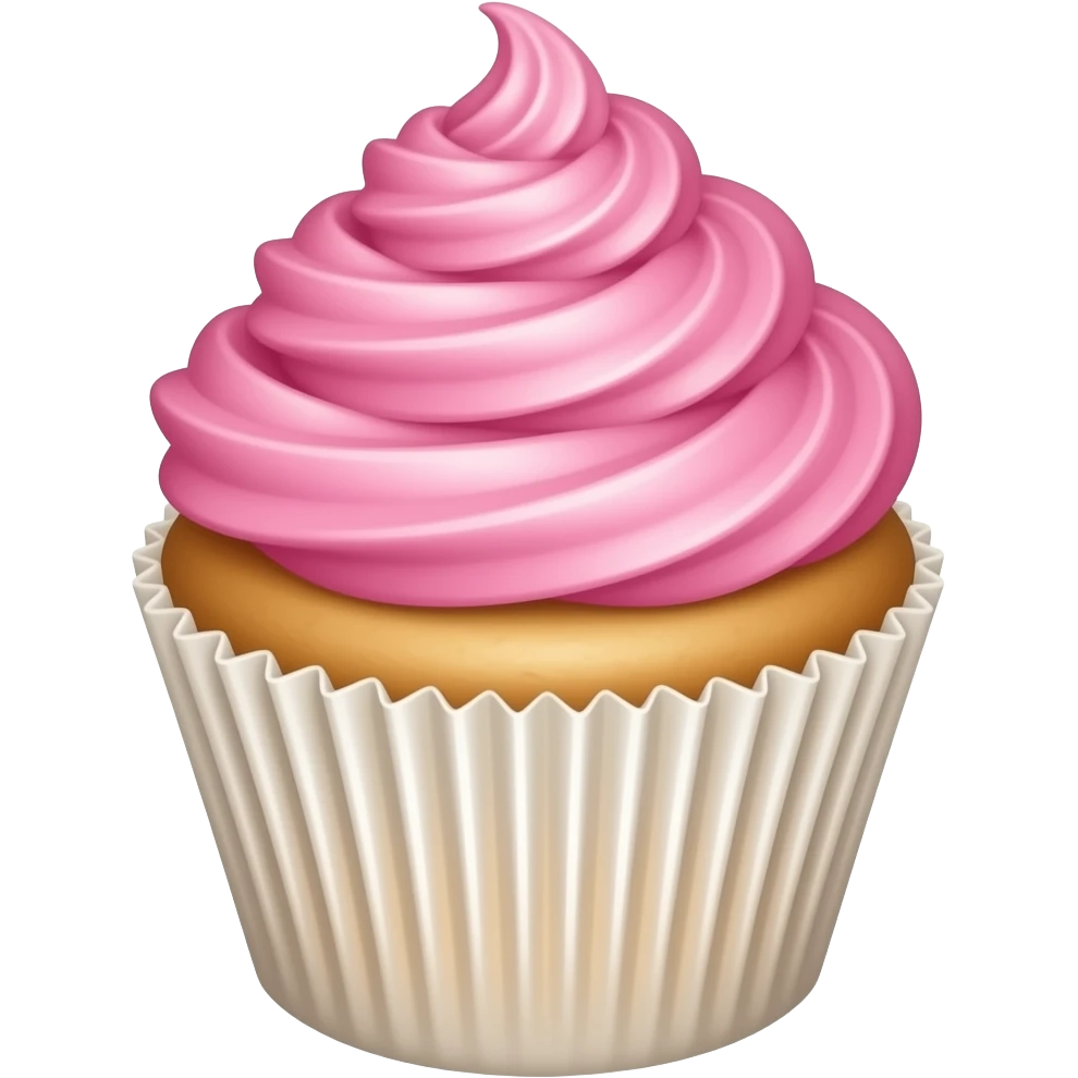 Cupcake with pink icing emoji