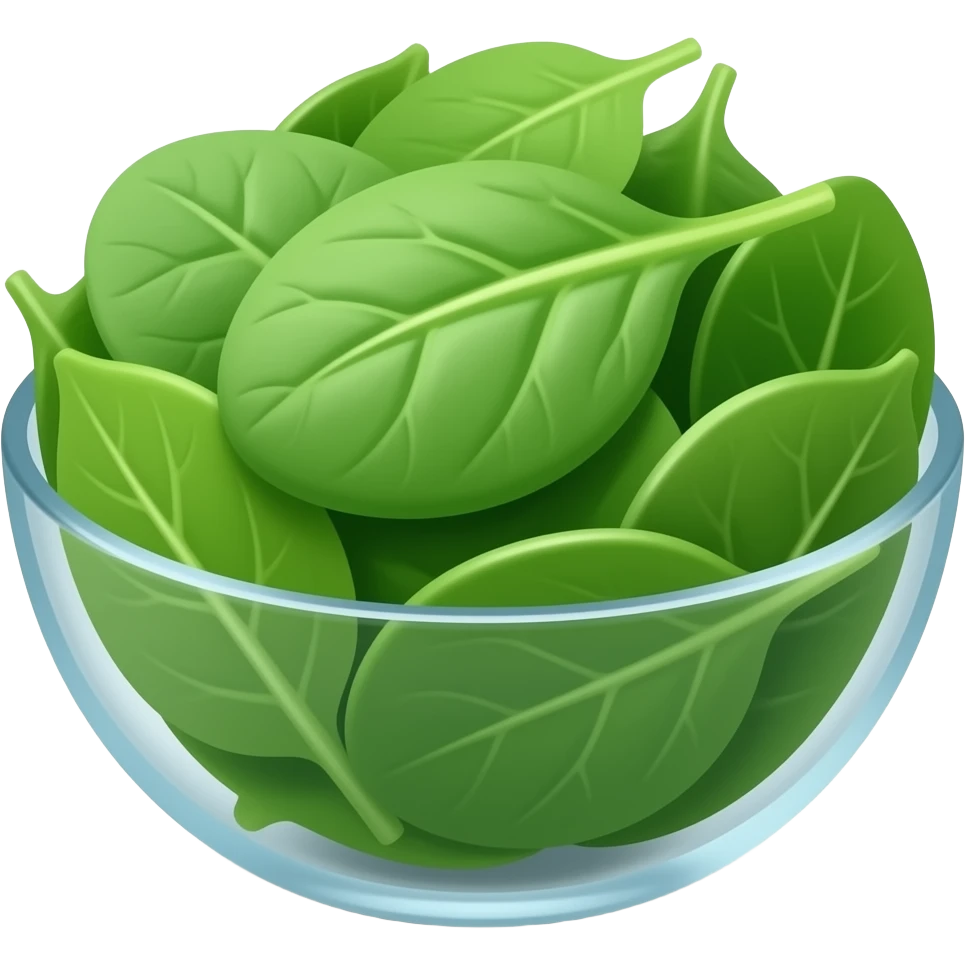 slicedspinach in a bowl emoji