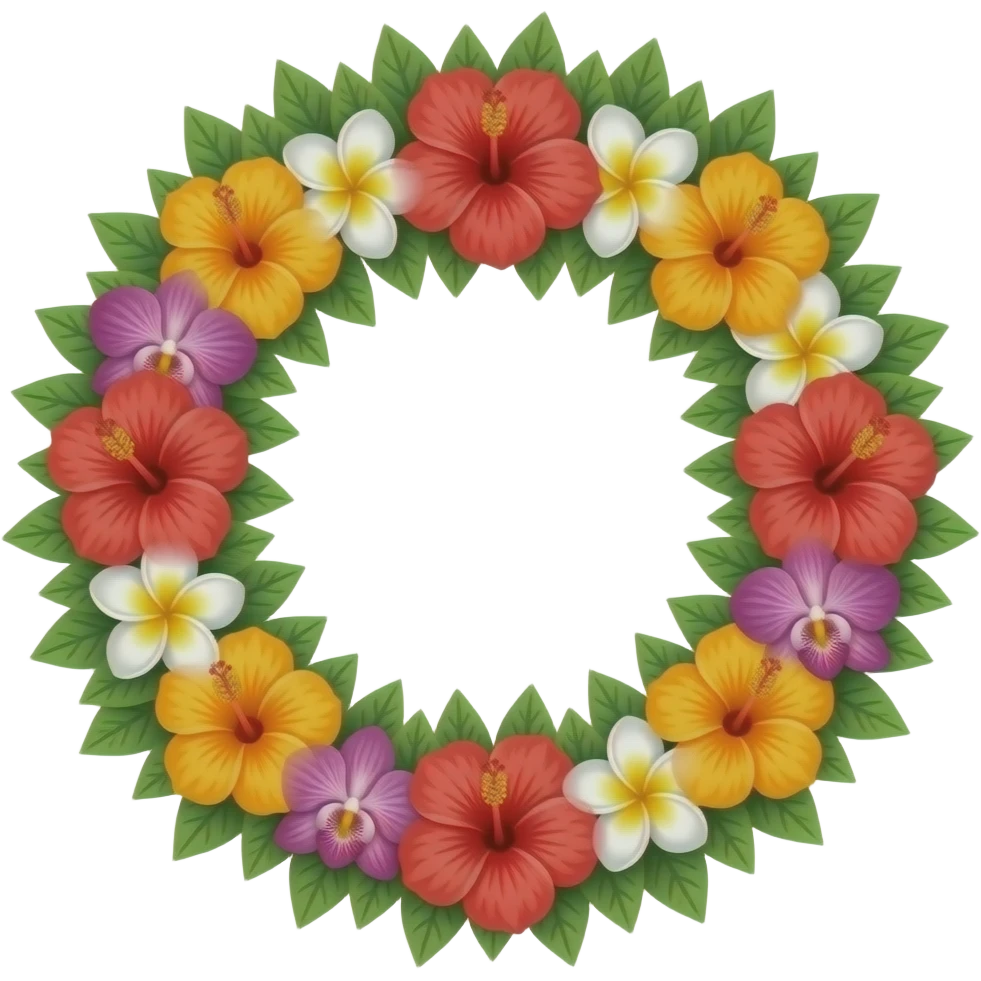 Tropical Flower lei emoji