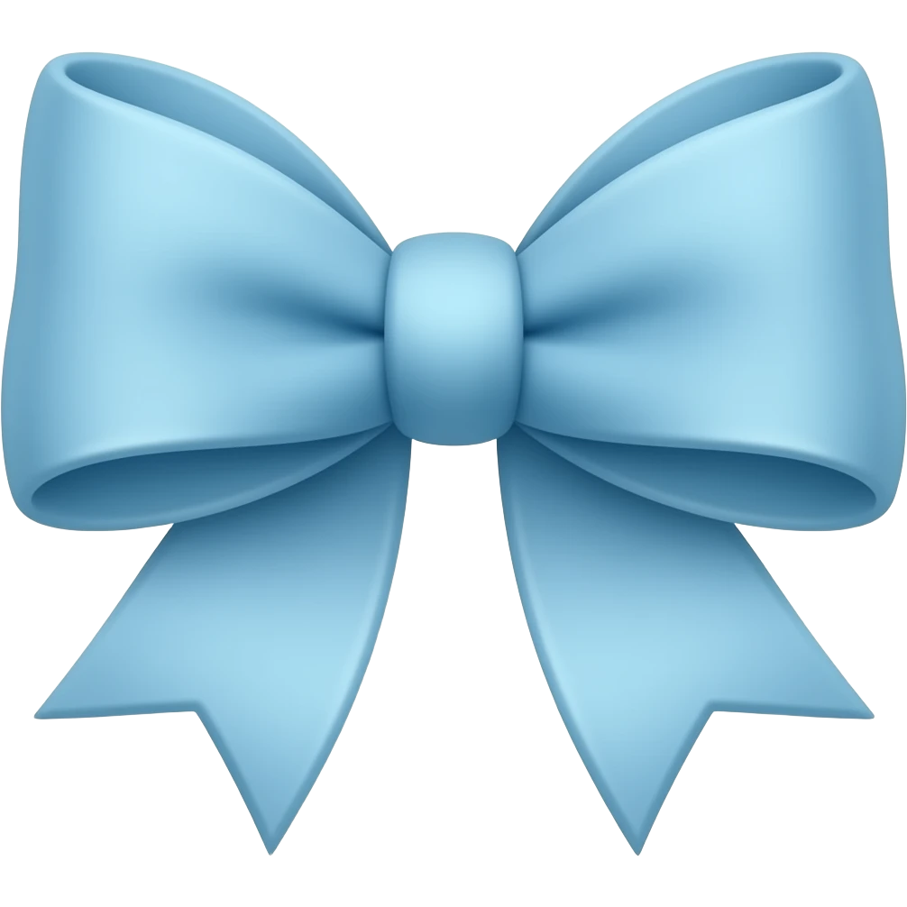 pastel blue bow emoji