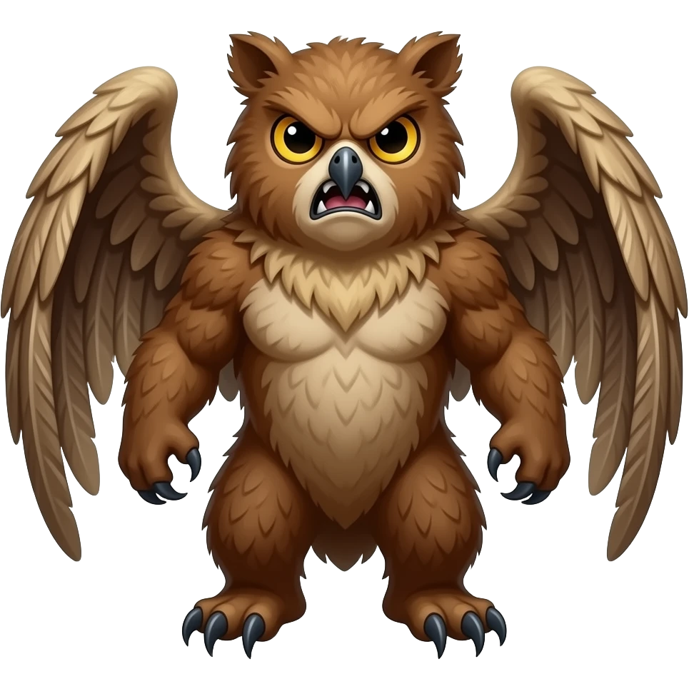 owlbear with wings dnd angry emoji