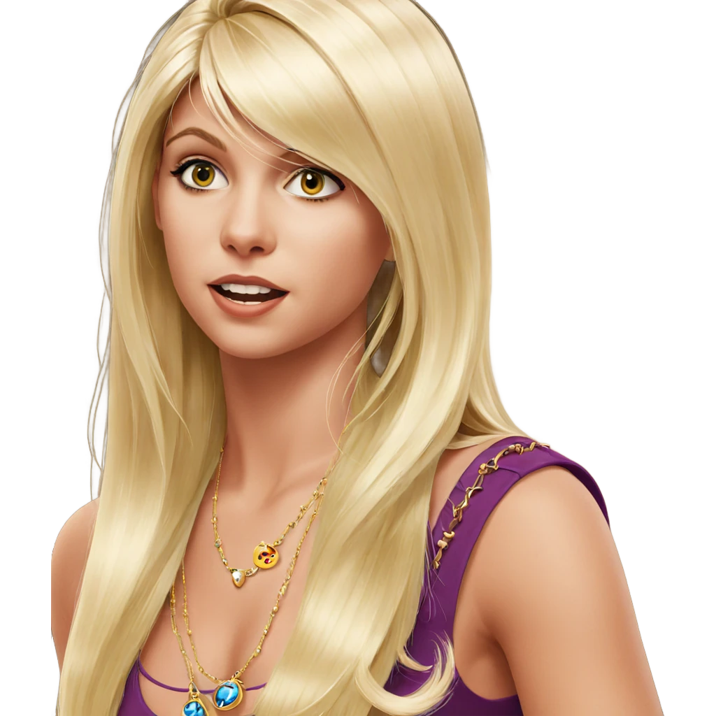 blonde girl with jewelry emoji