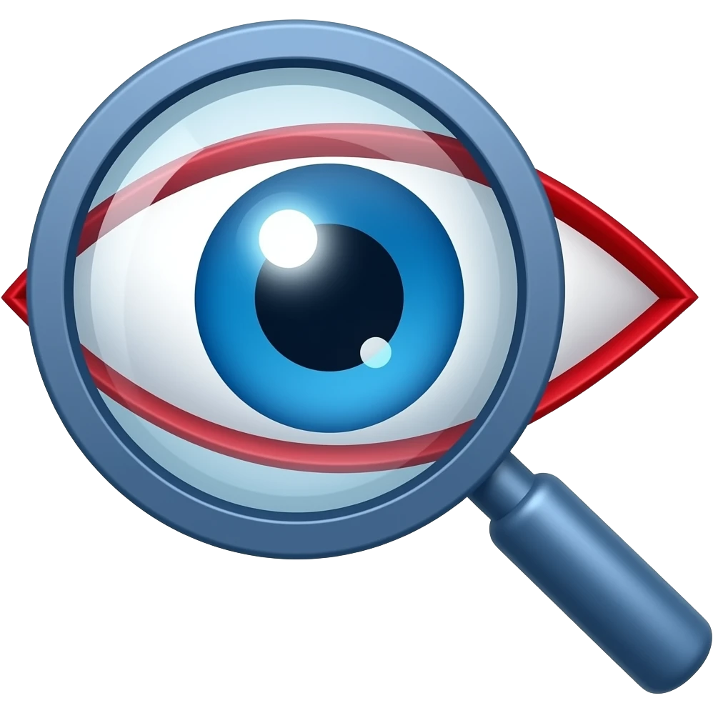 Create a set of custom emojis for “Optica Laiston” using a clean and modern optical brand style. Use deep blue and white as primary colors, with red used only as subtle accents. emoji