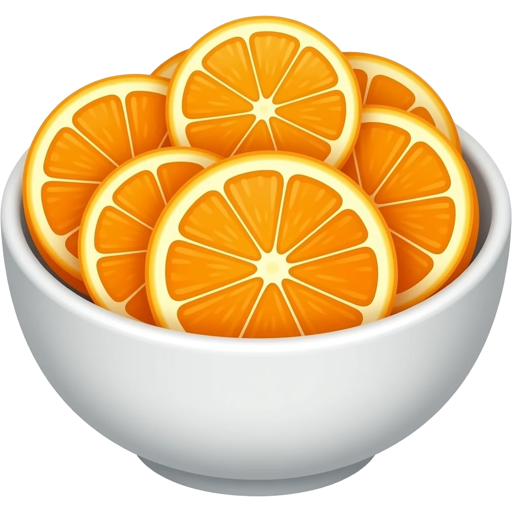 bowl of orange slices emoji