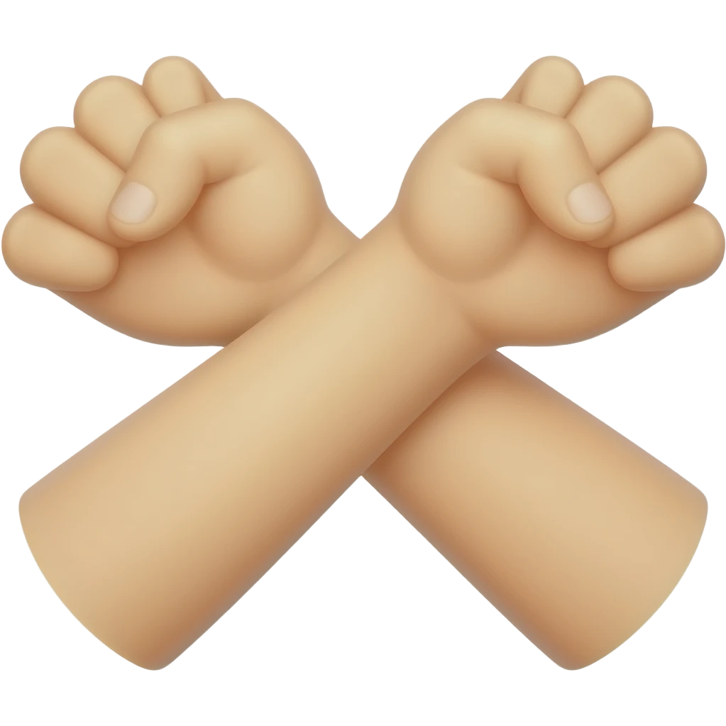 Punhos cruzados emoji