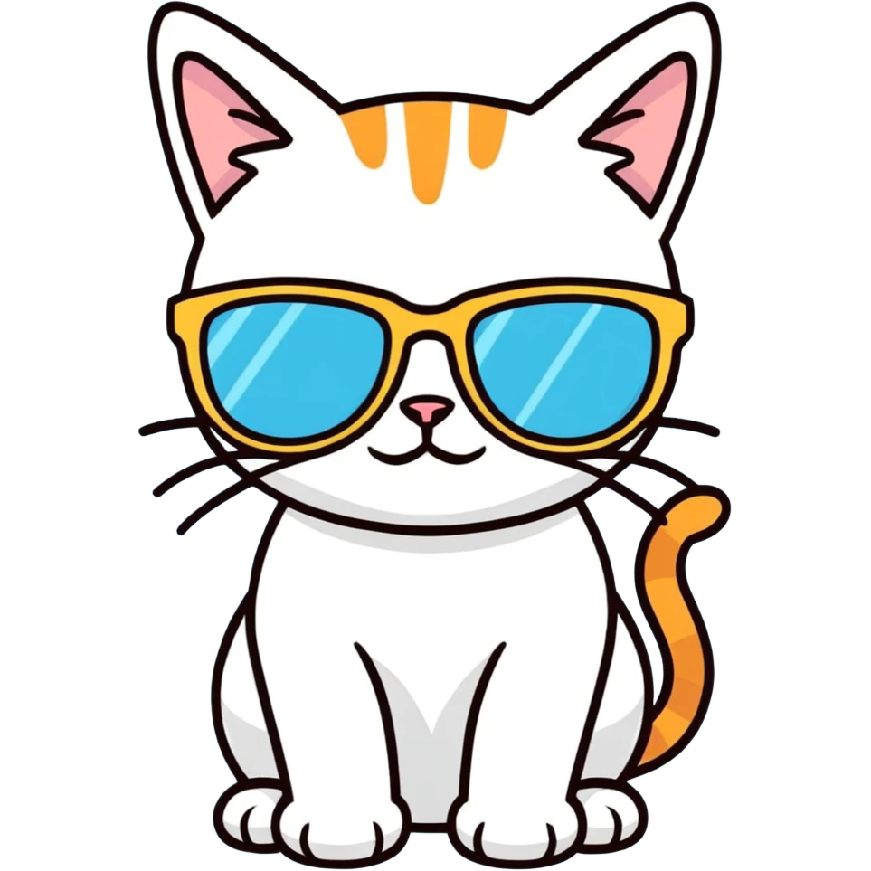 Cat with sunglasses emoji
