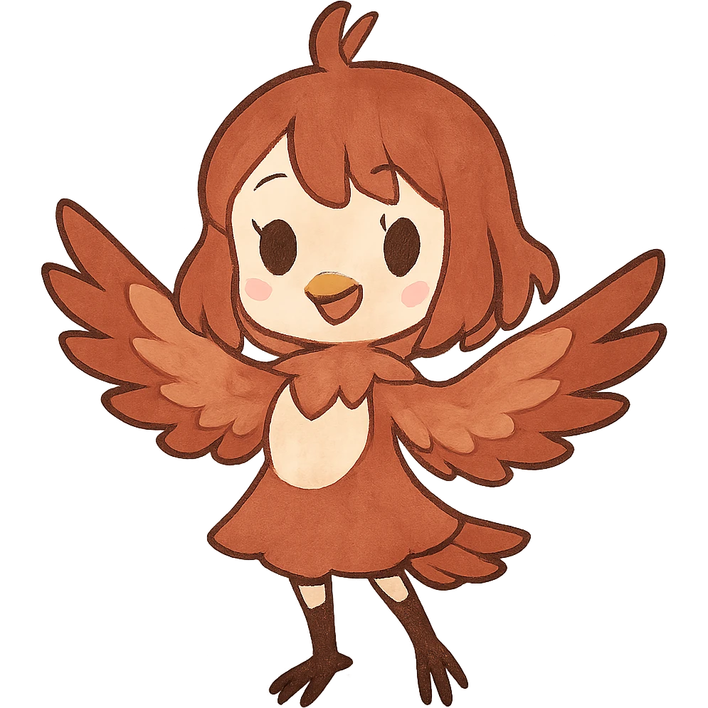 cute bird girl emoji