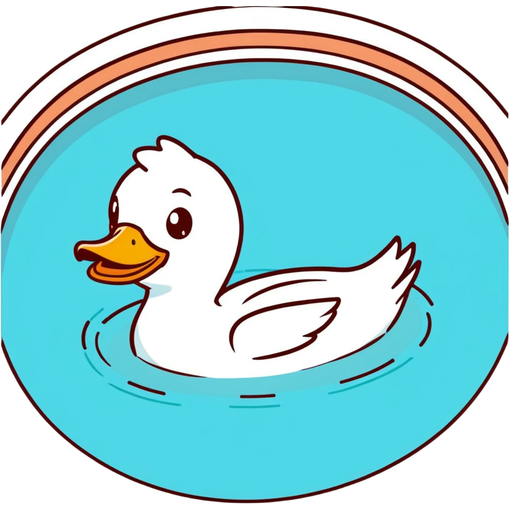 Duck in pool emoji