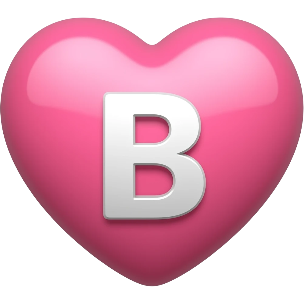 I like this emoji make small like other emoji ♥️ with B inside in middle emoji