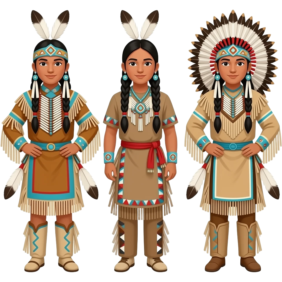 native american pow wow dancers emoji