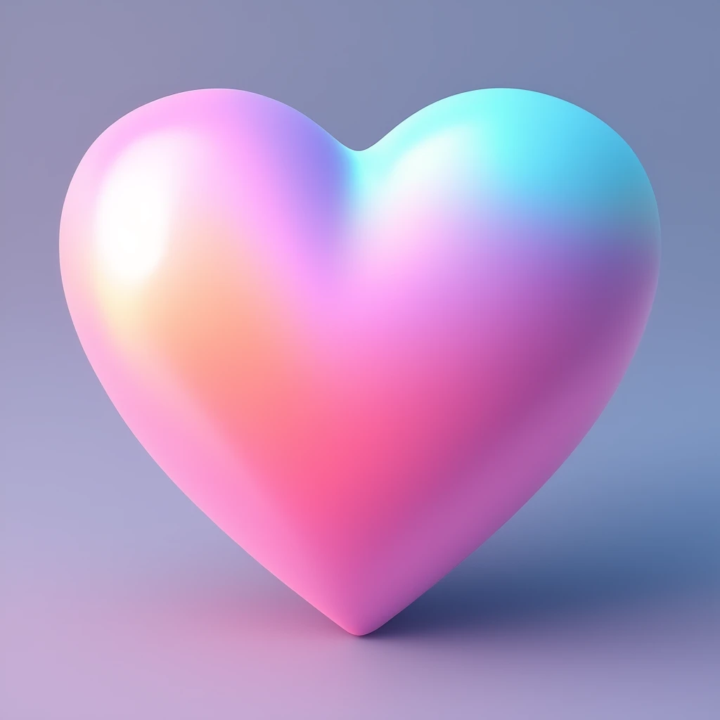 heart with a soft pastel ombre emoji
