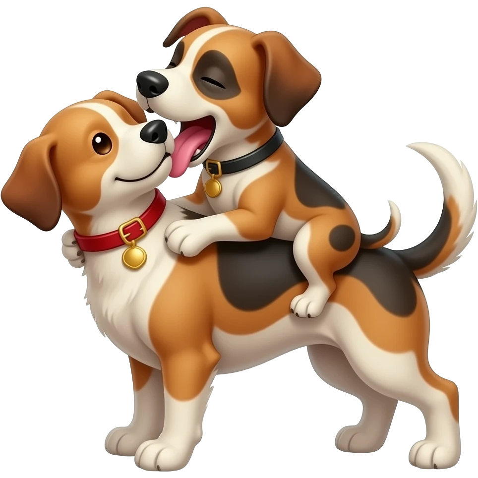 dog humping another dog like mating emoji