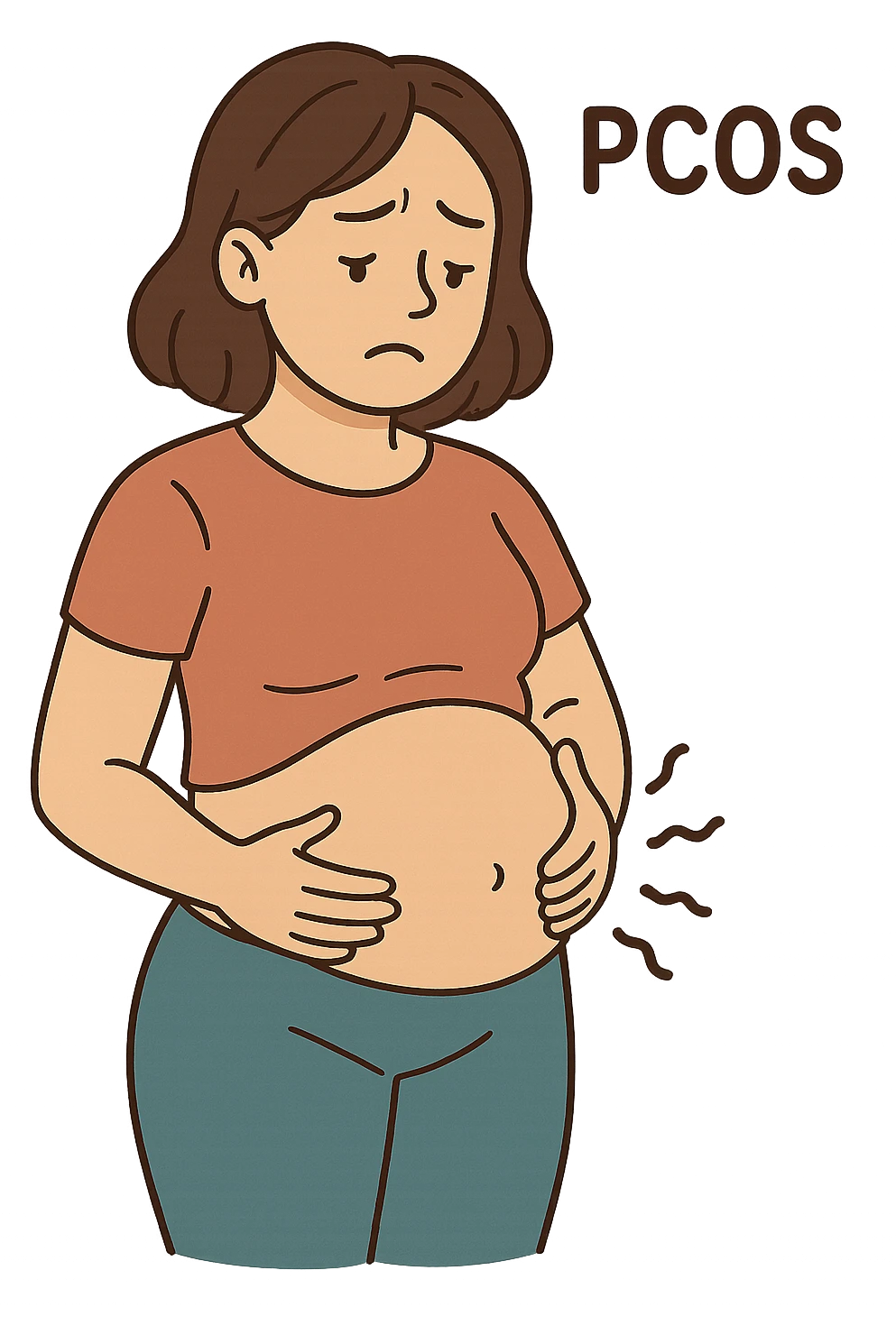 dONNA CON PCOS CON PANCIA TESA emoji