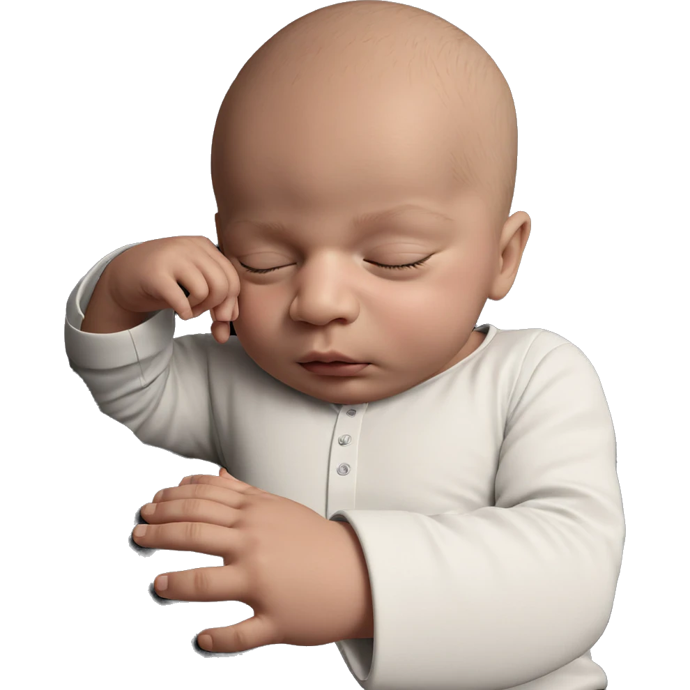 bald child with closed eyes emoji