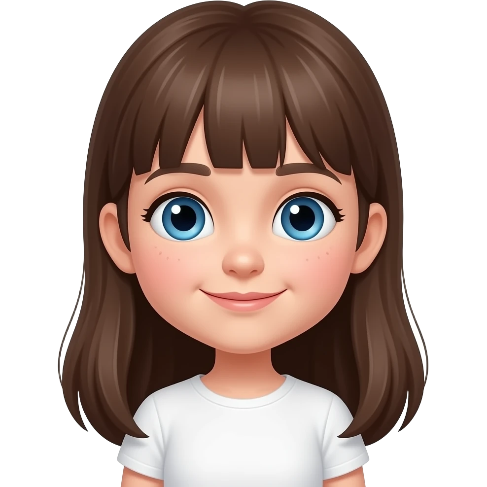 Weirdly tall little girl emoji