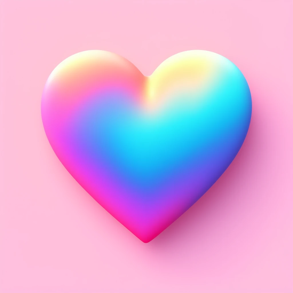 heart with a pastel ombre emoji