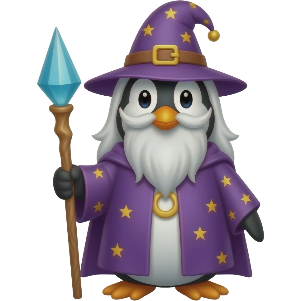 Penguin Wizard emoji