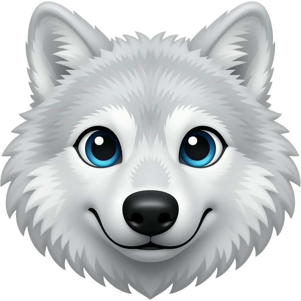 White wolf head with saluting paw at forehead emoji