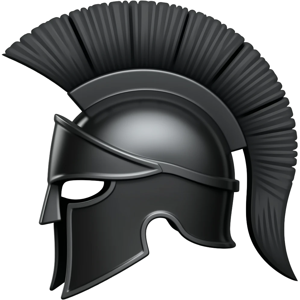 Faça um casco de espartano preto emoji