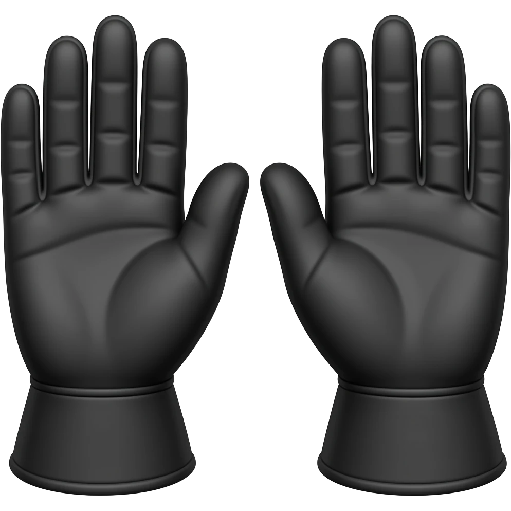 rękawiczki czarne emoji