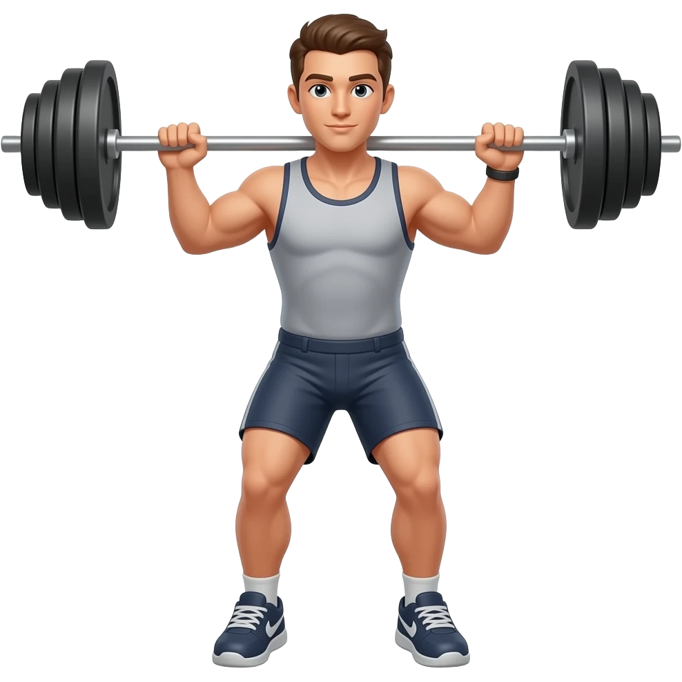 Fitness lifting weight emoji