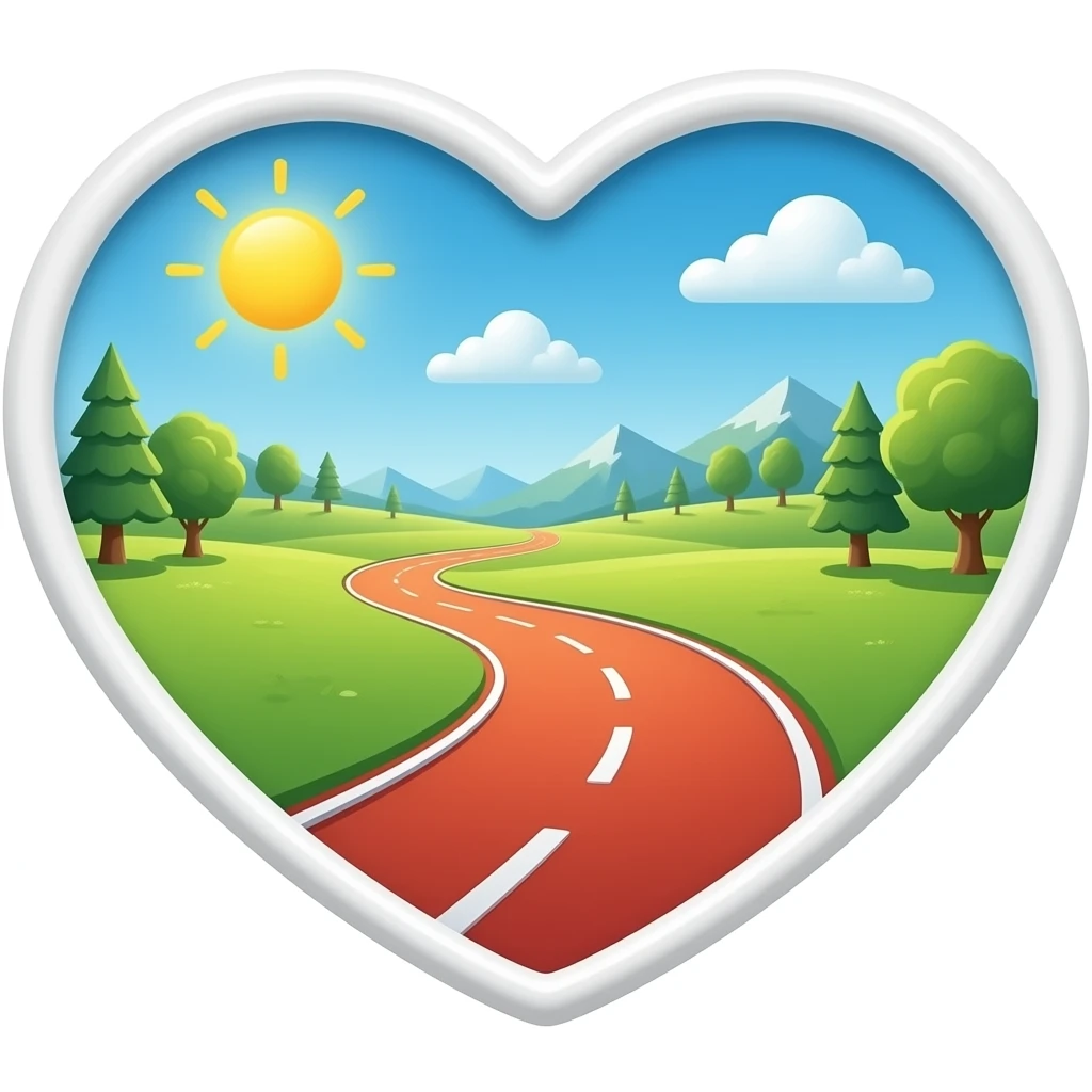 Pista colour heart emoji