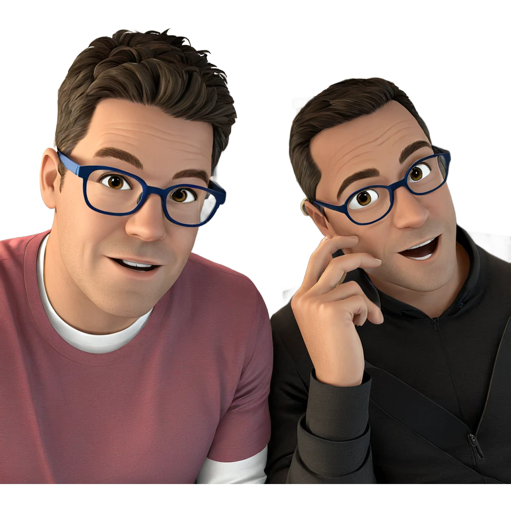 boys with glasses and aircraft emoji