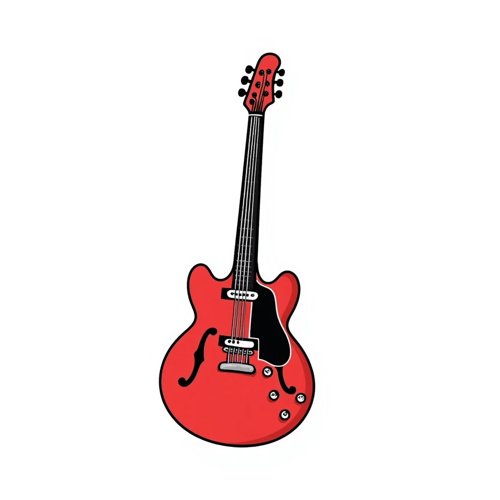 red guitar emoji