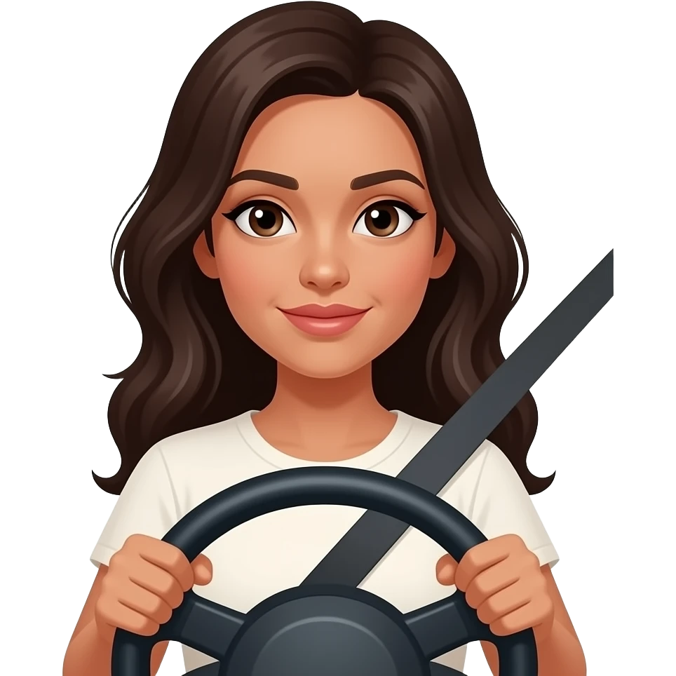 운전하고 있는 감수성이 풍부한 여성 emoji