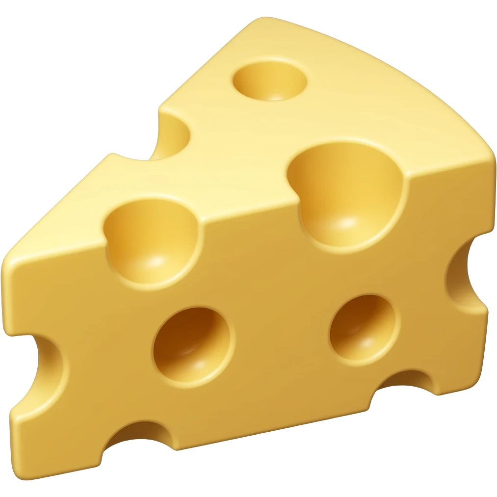 hat made out of Swiss cheese emoji