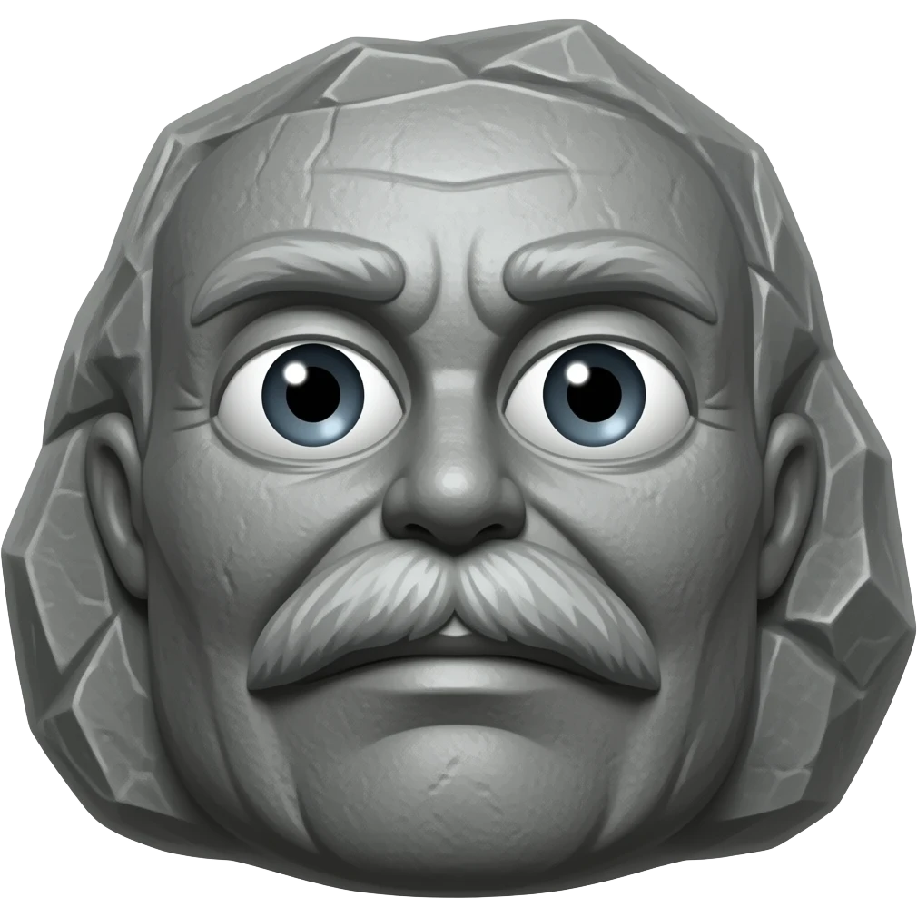 The Rock with rocks emoji