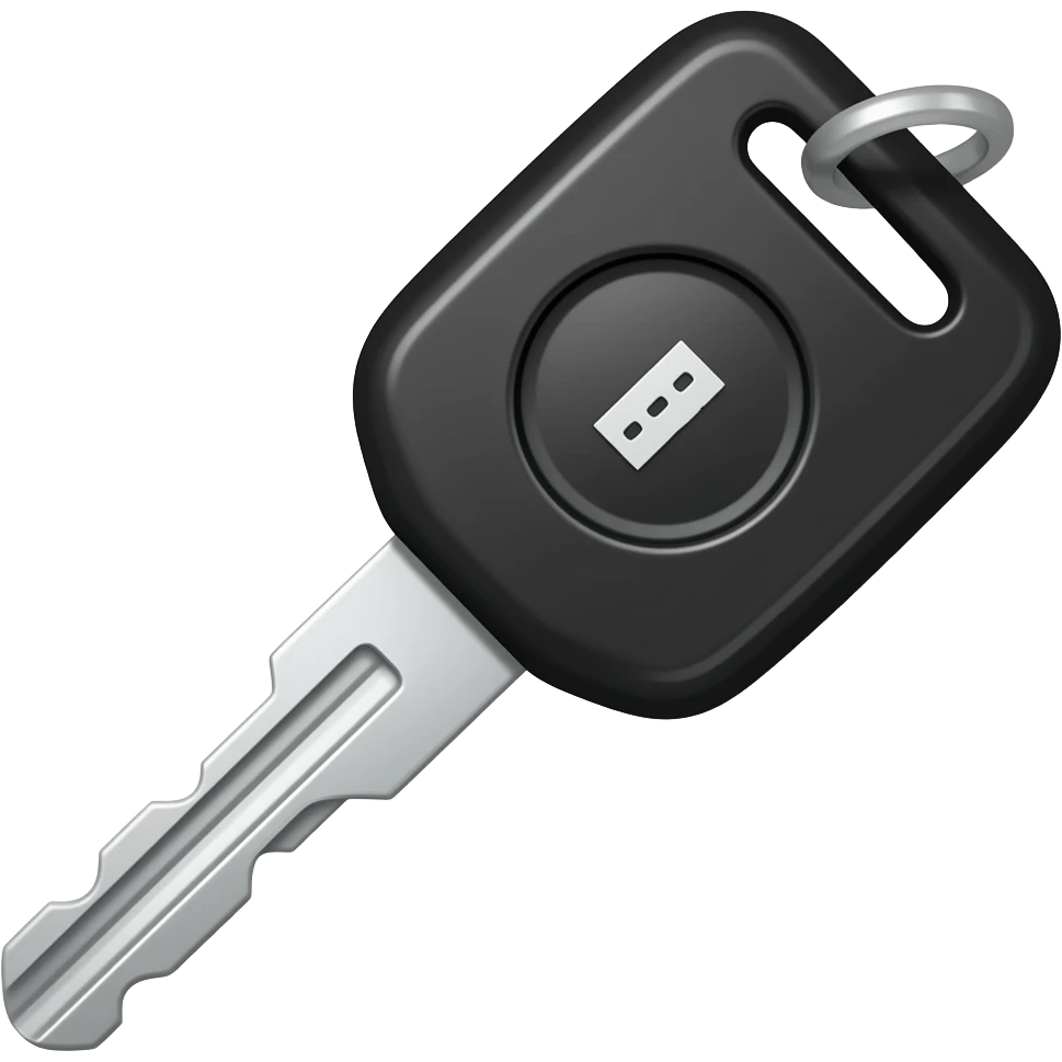 car keys black on white background minimalism emoji