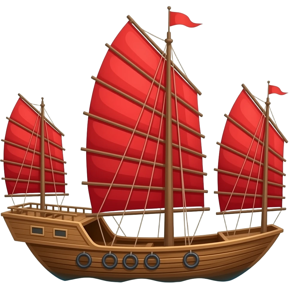 chinese junk sailboat emoji