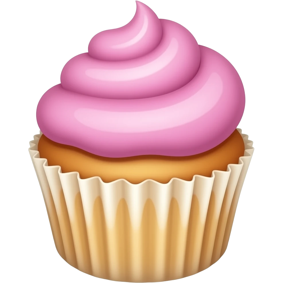 Cupcake with pink icing emoji