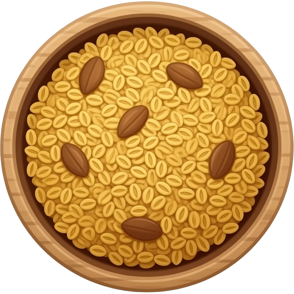 aesthetic granola cinnamon seeds in a bowl emoji