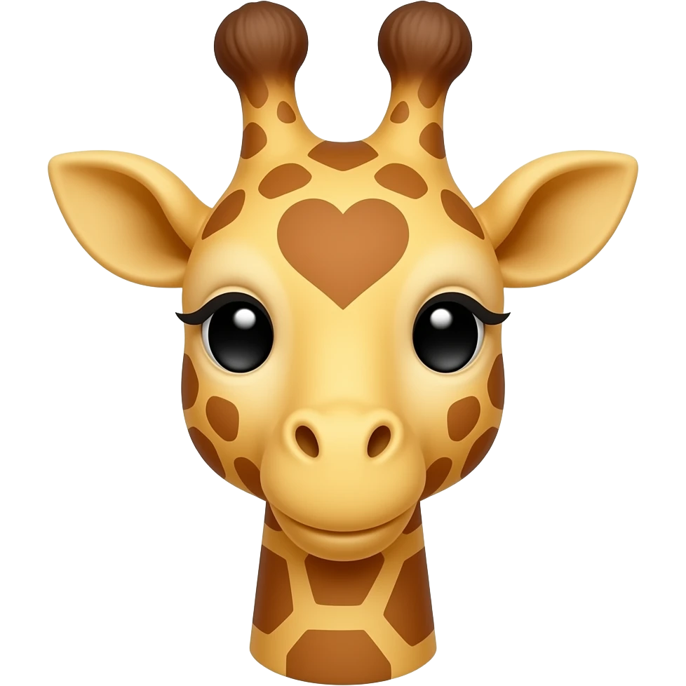 Giraffe Kopf mit Herzchen emoji