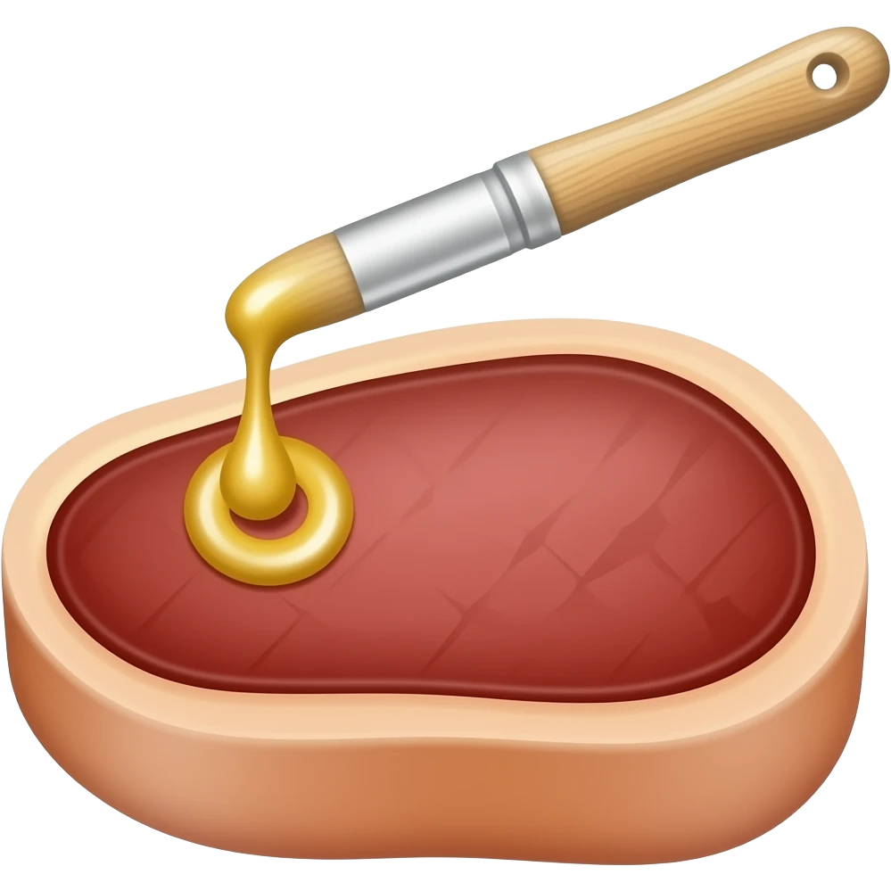 brush on meat emoji
