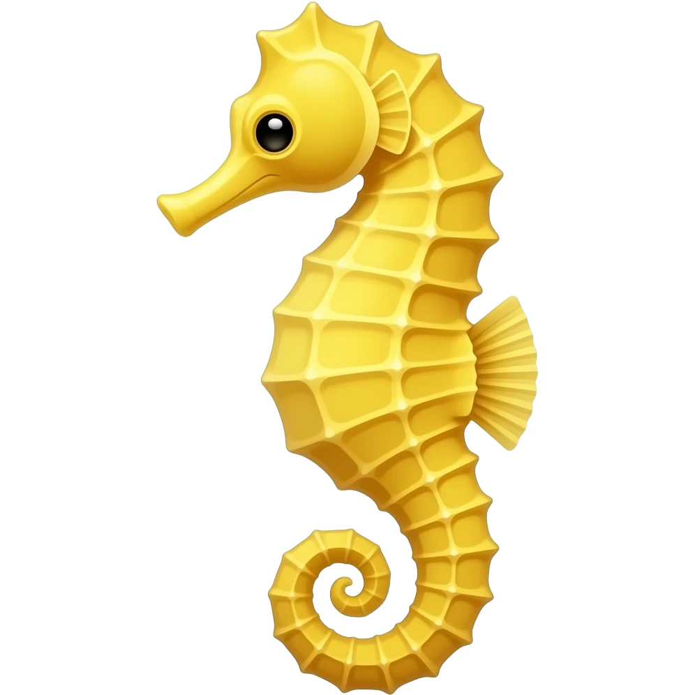 Yellow left facing seahorse emoji