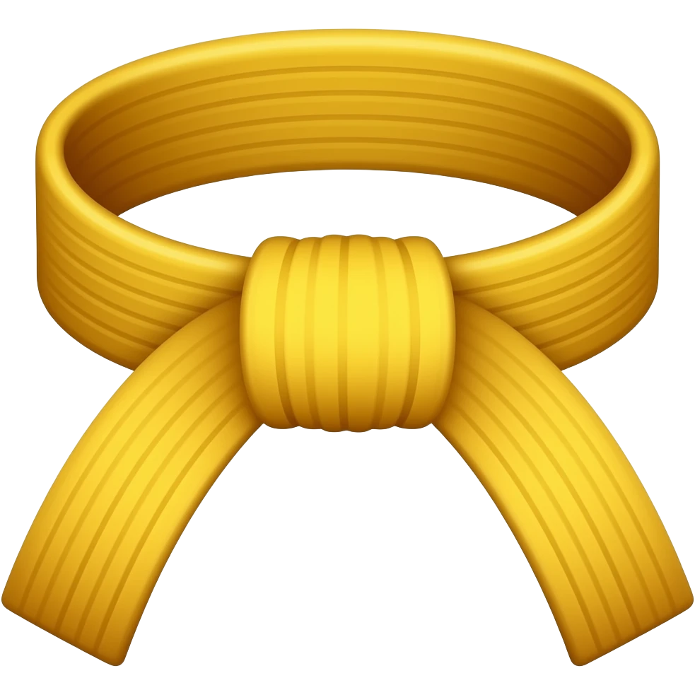 yellow judo belt emoji