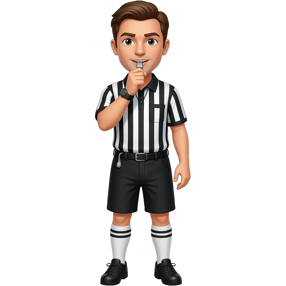 Sports Referee blowing wistle emoji