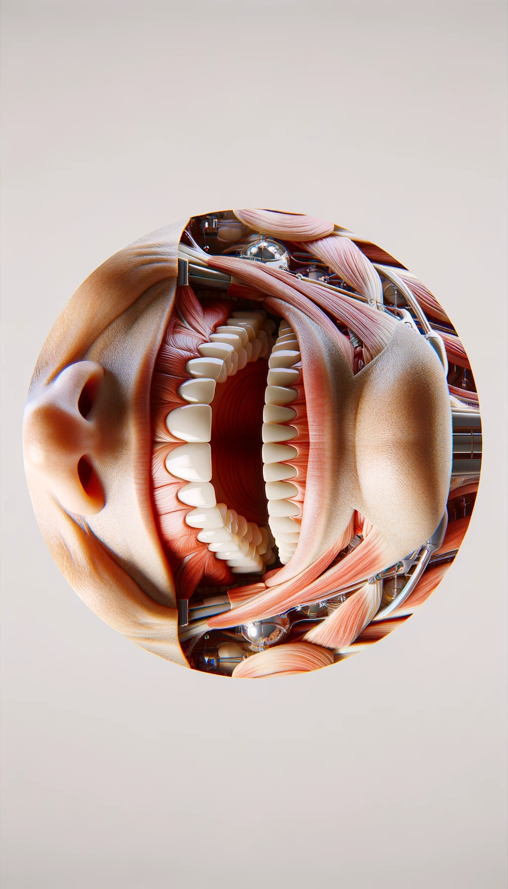 corpo umano anatomico a figura intera visibile fino ai fianchi che sorride rilassato, iperrealistico 4k, isolato su sfondo bianco emoji