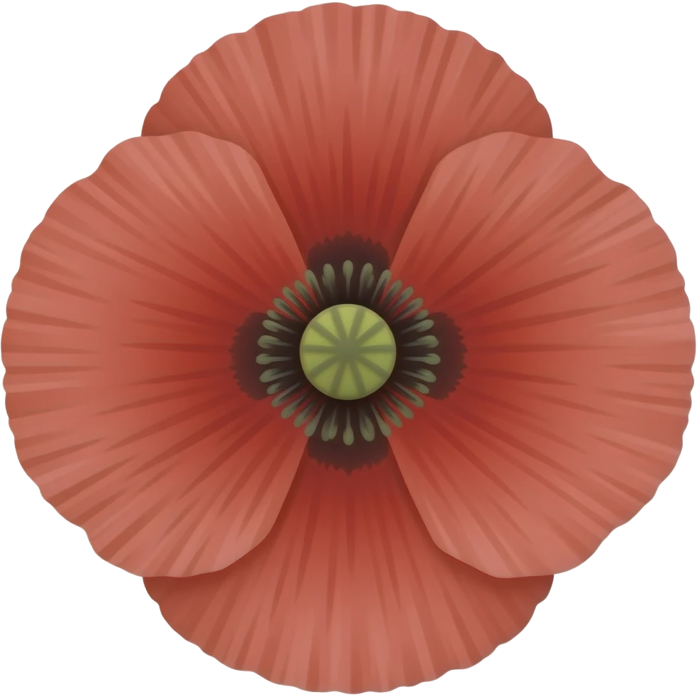Poppy flower emoji