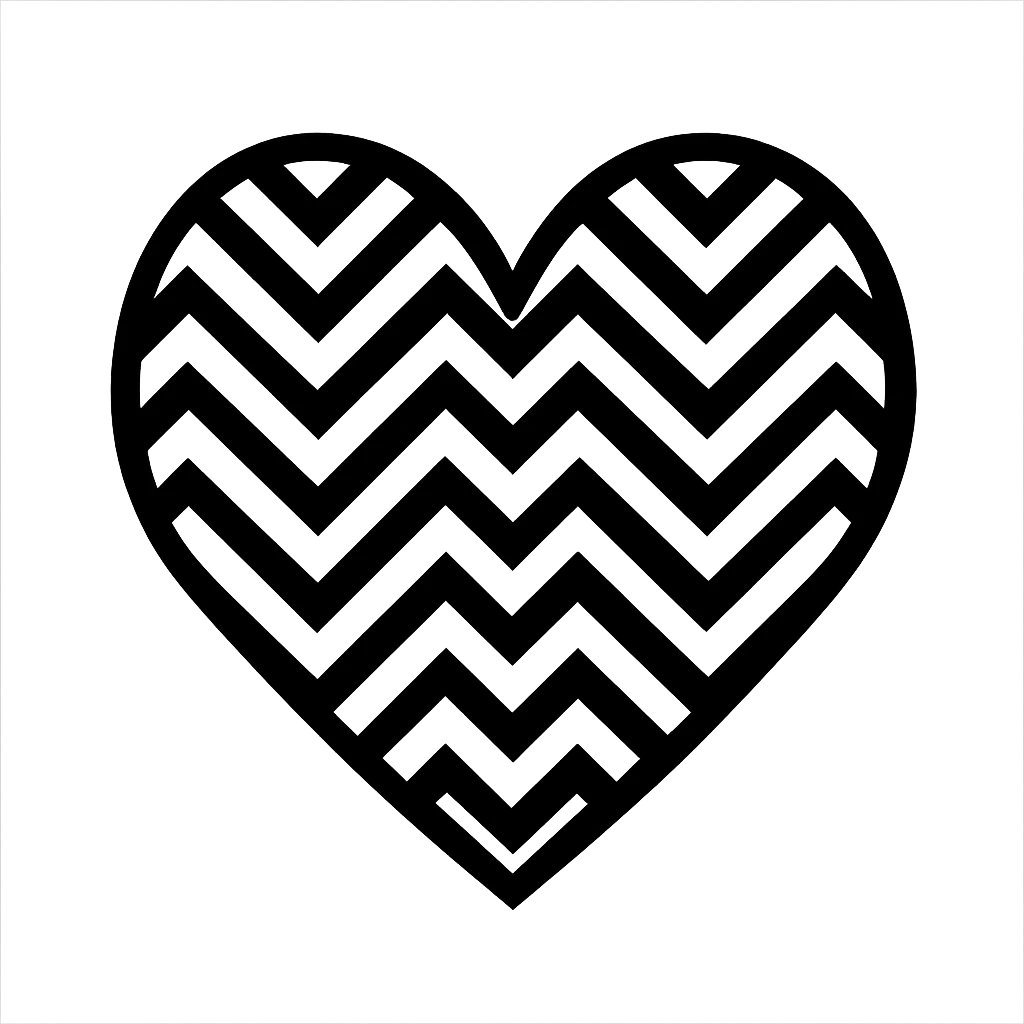 heart with a chevron pattern emoji