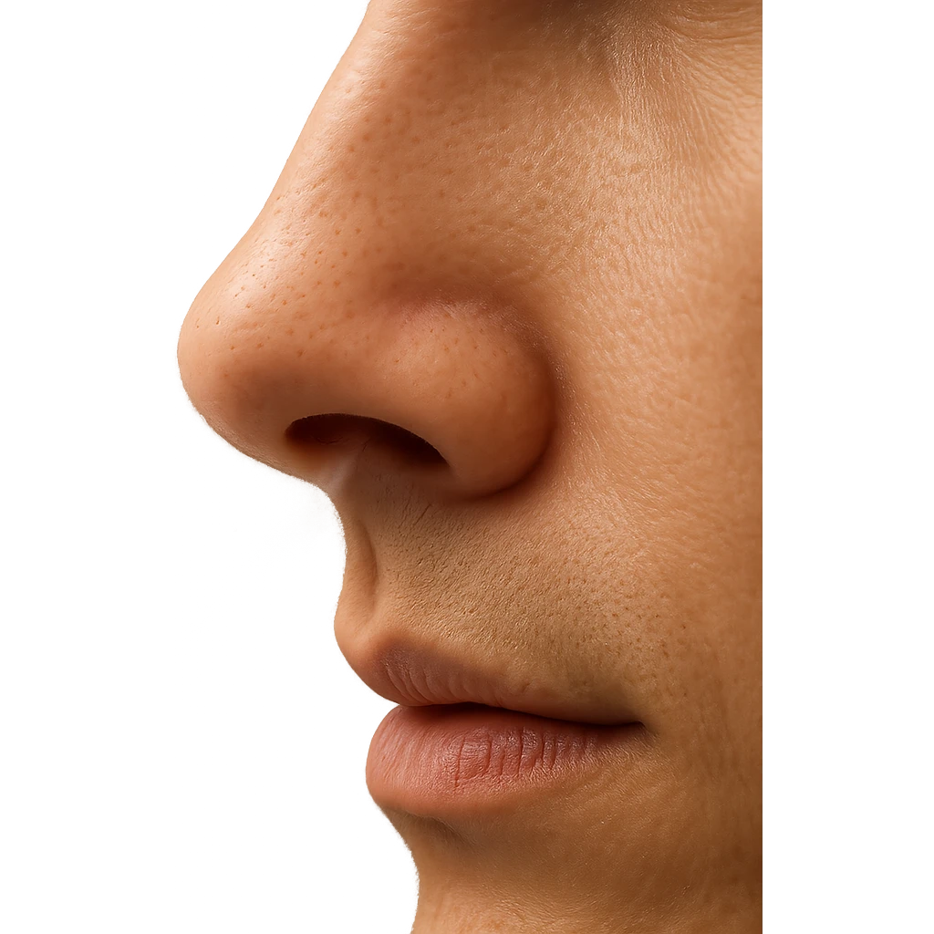 naso umano con respiro che entra, iperrealistica 4k emoji