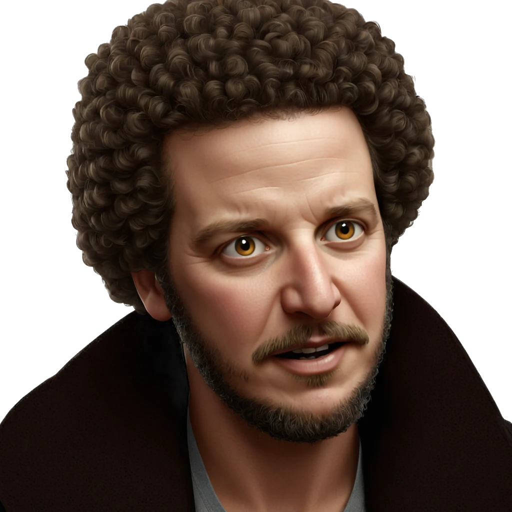 afro and facial hair portrait emoji